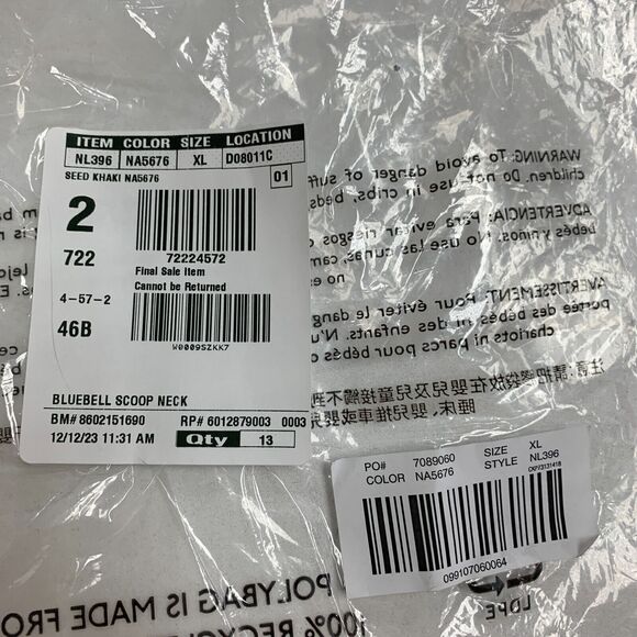 Madewell Crewneck Crop Tank Womens XL Extra Large Seed Khaki Waffle Knit Top - Picture 11 of 13